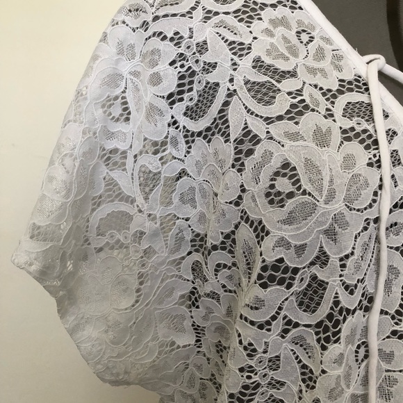 COPY - TIME and TRU Womens White Swim Coverup Size L 12-14 Loose Style New - Picture 3 of 7